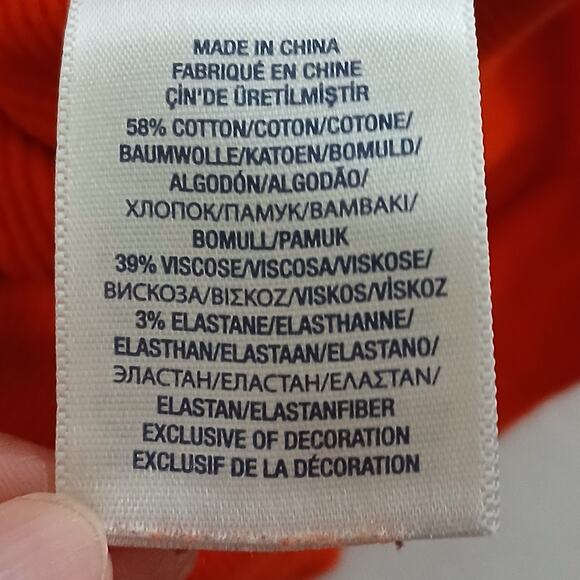 Polo Ralph Lauren Women L Sweat Dress Orange Long Sleeve Drawstring Waist Hoodie - Picture 8 of 13